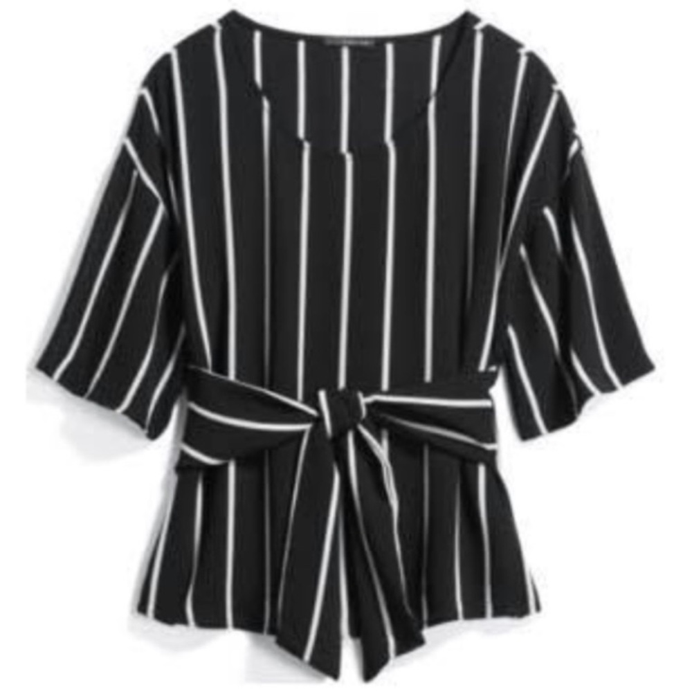 NWT! Julianne Tie Front Blouse